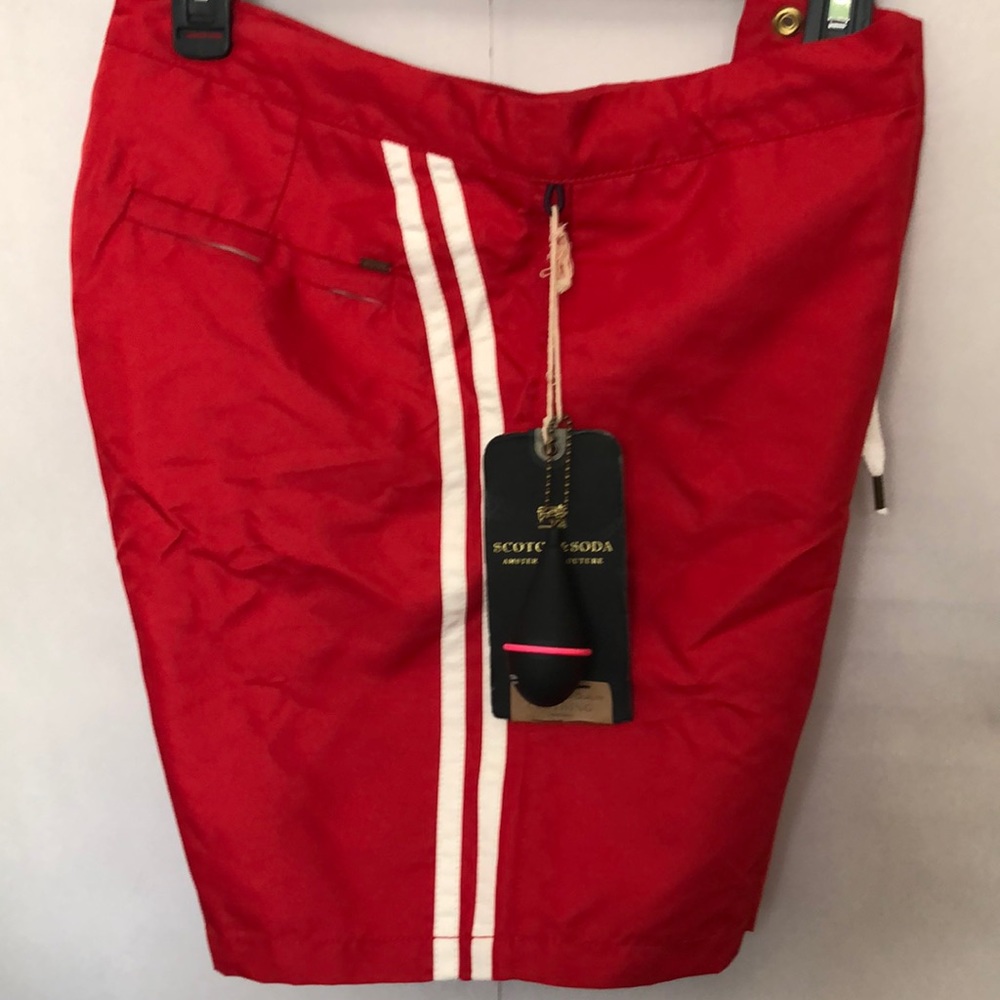 Men’s Scotch&Soda swim trunk w/bag & key fob NWT